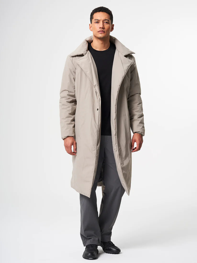 Padded Trench Coat Cement Taupe
