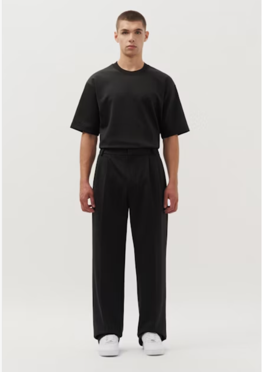 Studio Pleated Pants Black