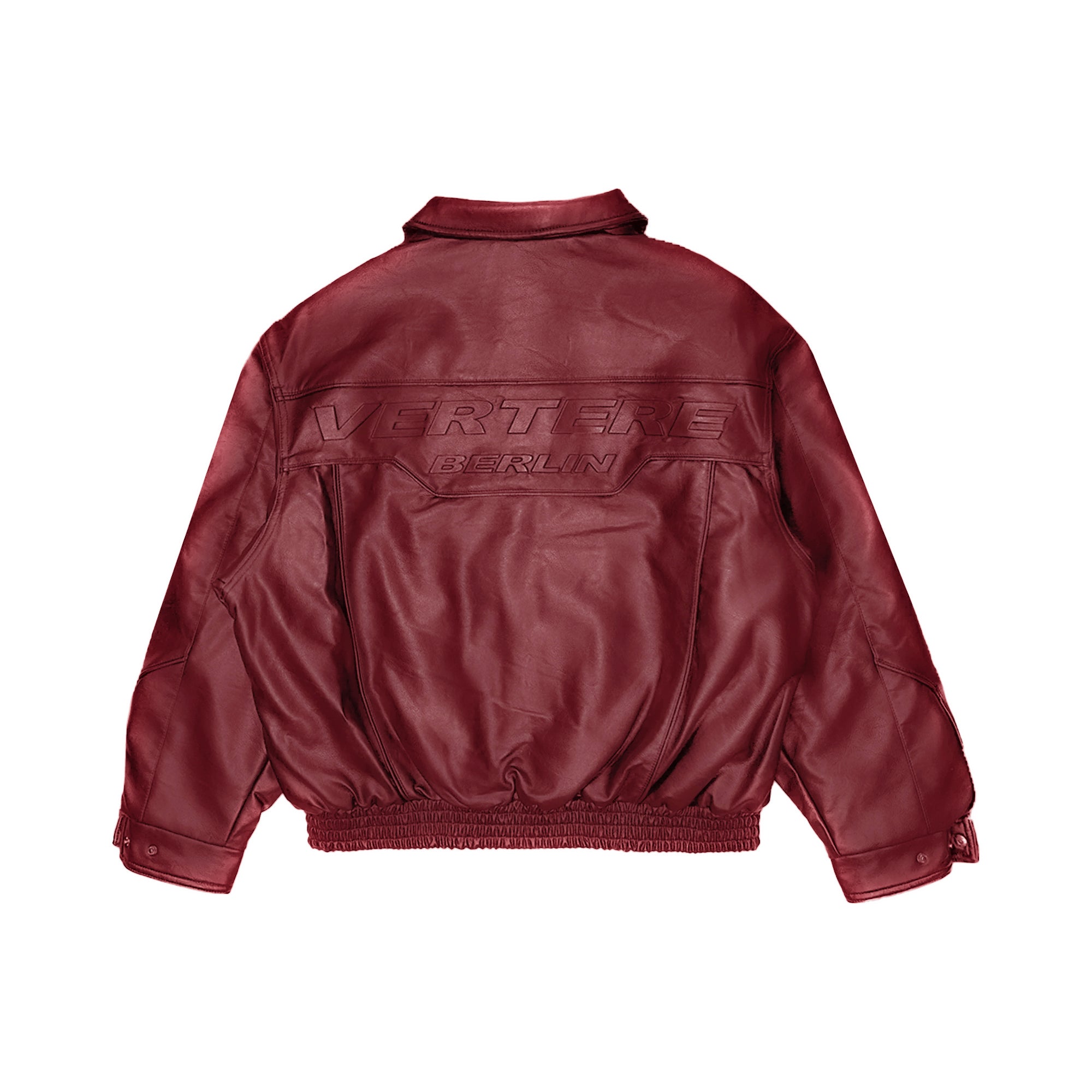 Racing Leather Jacket Burgundy