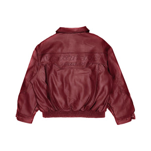 Racing Leather Jacket Burgundy