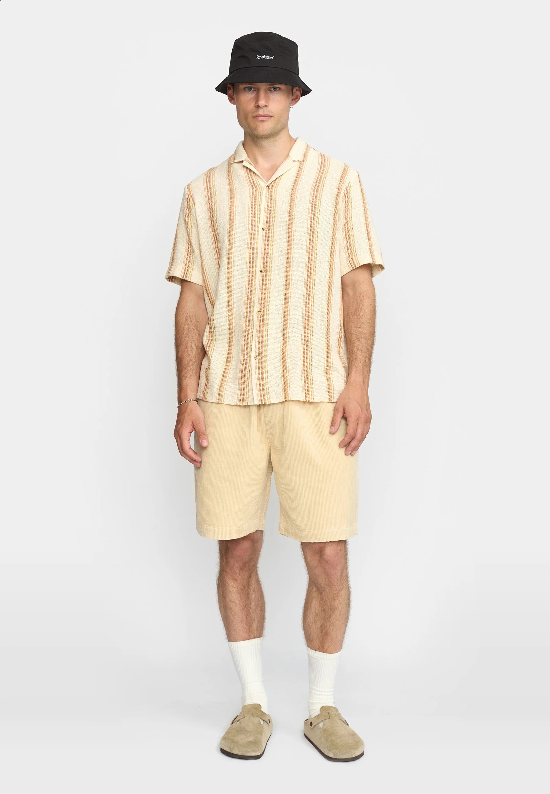 Short Sleeved Cuban Shirt Orange