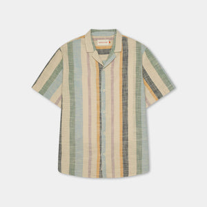 Short Sleeved Cuban Shirt Dustgreen