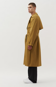 Studio Trench Coat Golden Green