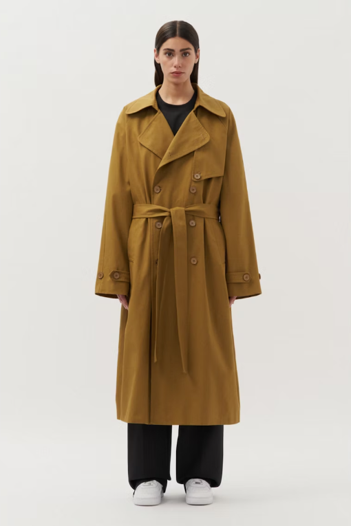 Studio Trench Coat Golden Green