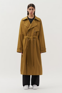 Studio Trench Coat Golden Green