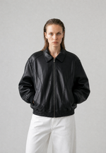 Lade das Bild in den Galerie-Viewer, Mercy Faux Leather Jacket Black
