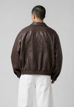 Lade das Bild in den Galerie-Viewer, Mercy Faux Leather Jacket Vintage Brown
