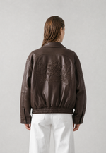 Lade das Bild in den Galerie-Viewer, Mercy Faux Leather Jacket Vintage Brown
