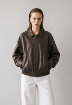 Lade das Bild in den Galerie-Viewer, Mercy Faux Leather Jacket Vintage Brown
