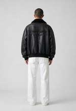 Lade das Bild in den Galerie-Viewer, Sector Faux Leather Jacket Black
