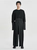 Wool Blend Hakama Pants Black