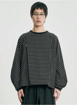 Lade das Bild in den Galerie-Viewer, Sculptured Stripe Longsleeve Black
