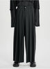 Wool Blend Hakama Pants Black