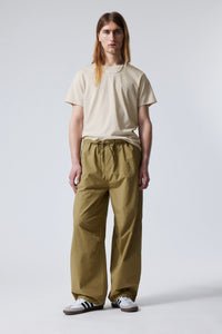 Parachute Loose Trousers Forest Green