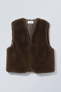 Alasdair Fur Vest Brown