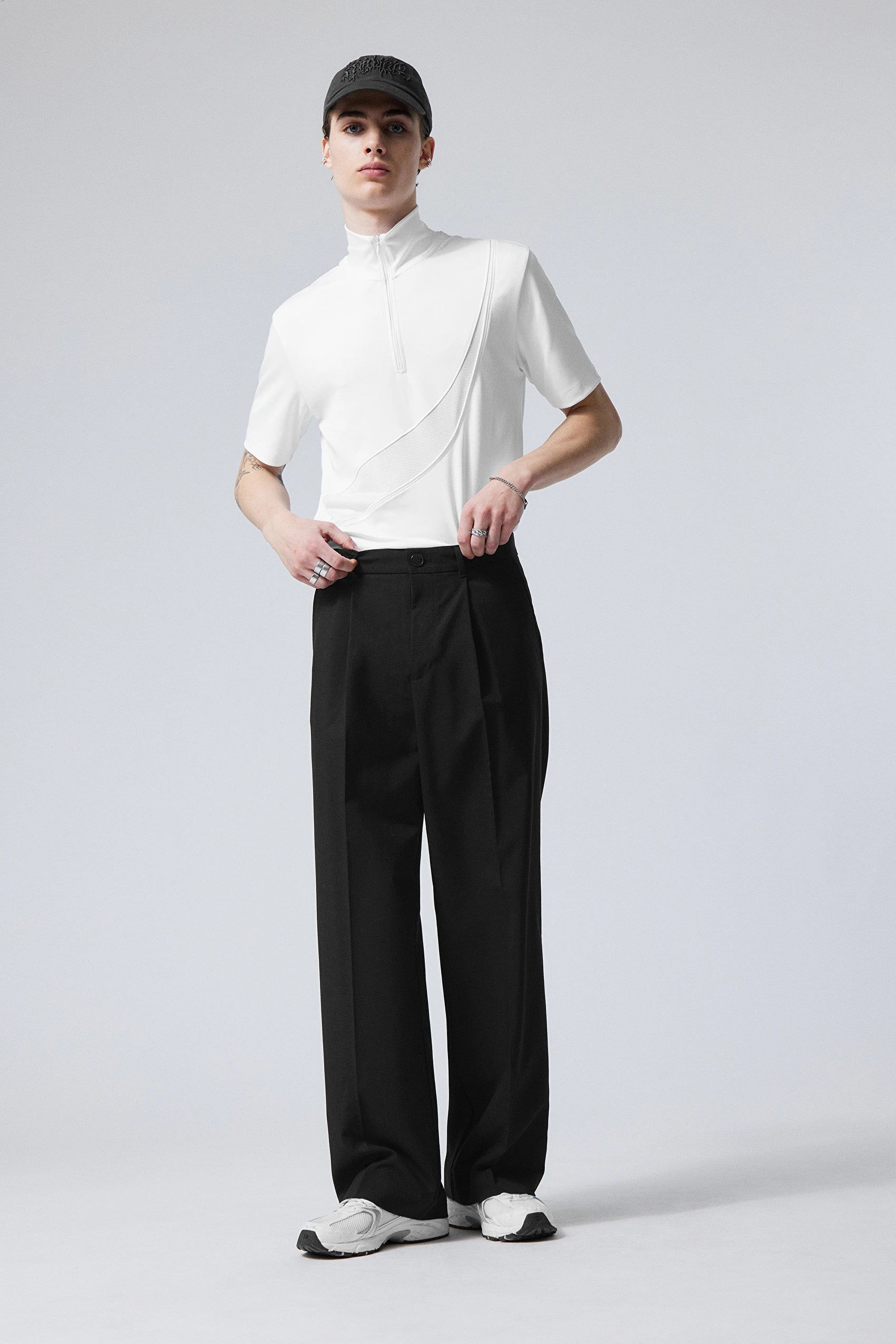 Uno Loose Suit Trousers Black