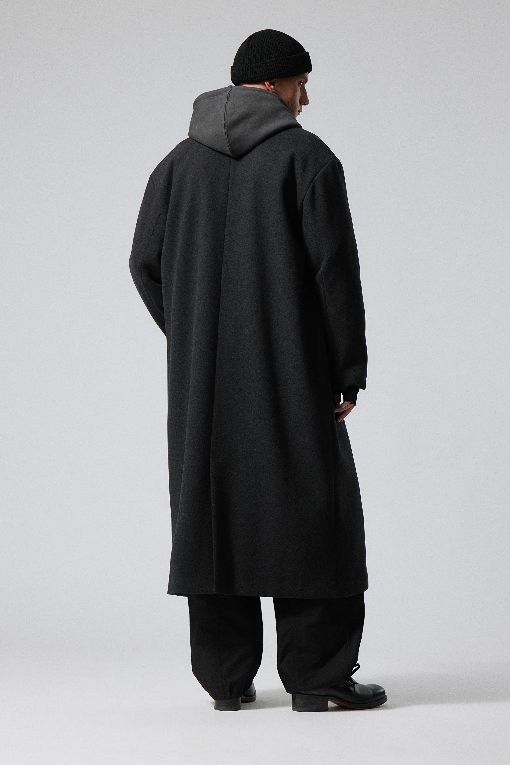Armond Wool Long Coat Dark Grey