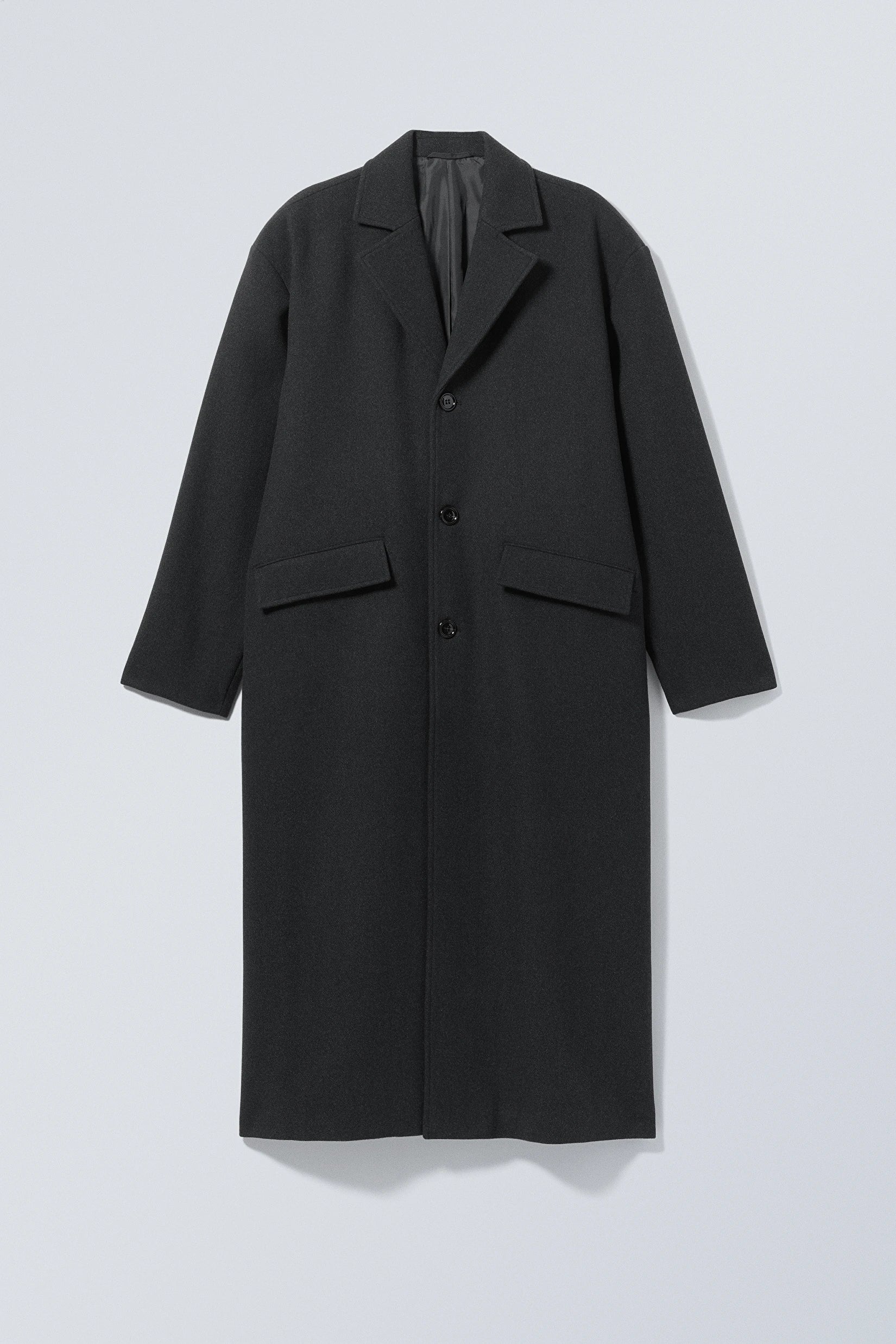 Armond Wool Long Coat Dark Grey