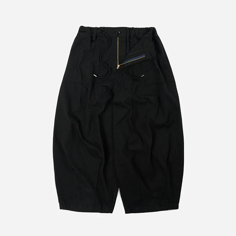 Twill Balloon Pants Black