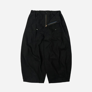 Twill Balloon Pants Black