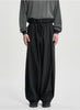 Cotton Twill One Tuck Pants Black