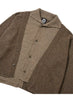 Double Layered Turtleneck Cardigan Brown