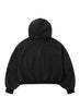 Cropped Washed Up Hoodie Black