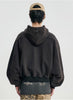 Cropped Washed Up Hoodie Black