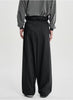 Cotton Twill One Tuck Pants Black