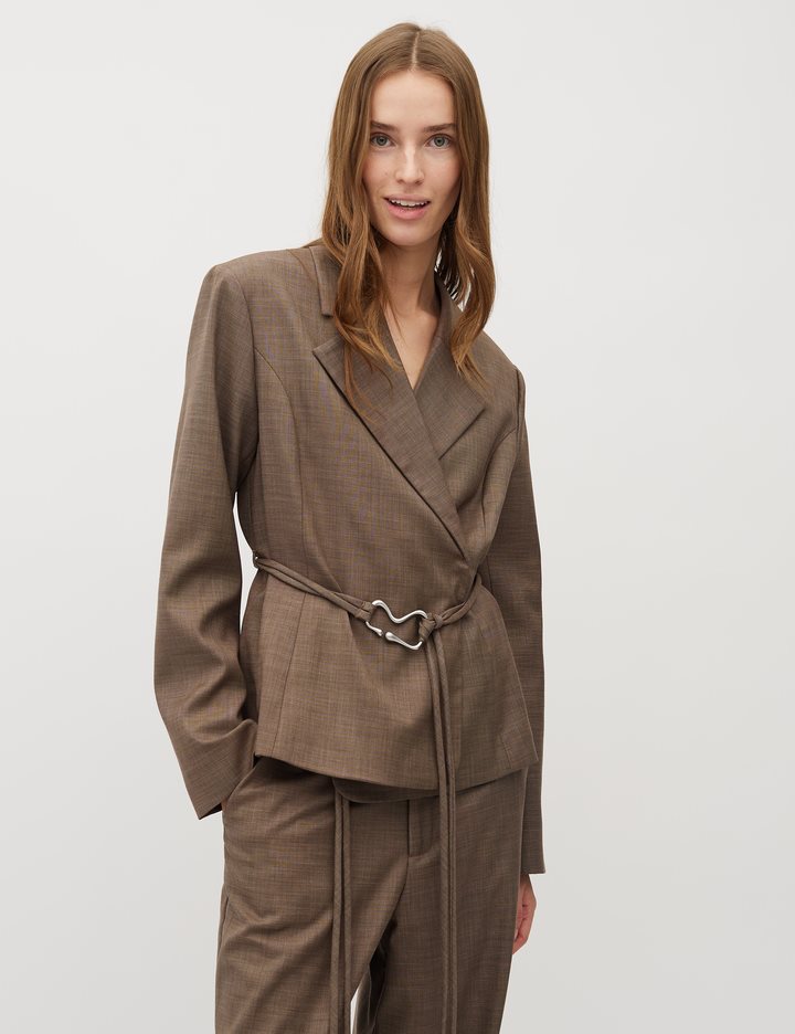 Ivia Blazer Chicory Coffee Melange