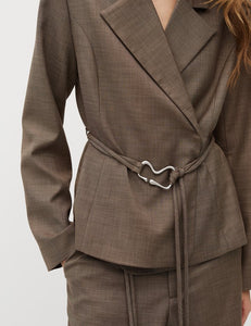 Ivia Blazer Chicory Coffee Melange