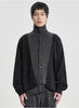 Double Layered Turtleneck Cardigan Charc