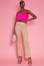 Lade das Bild in den Galerie-Viewer, Gold Sequin Trousers
