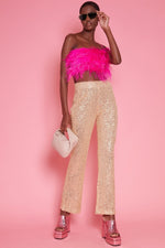 Lade das Bild in den Galerie-Viewer, Gold Sequin Trousers
