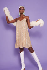 Lade das Bild in den Galerie-Viewer, Gold Sequin Dress
