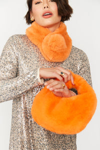 Charlotte Faux Fur Bag Orange