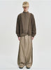 Double Layered Turtleneck Cardigan Brown