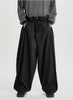 Cotton Twill One Tuck Pants Black