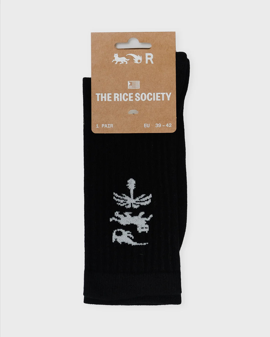 AVY Organic Crew Socks Black/White