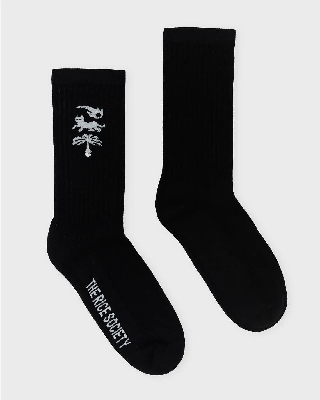 AVY Organic Crew Socks Black/White