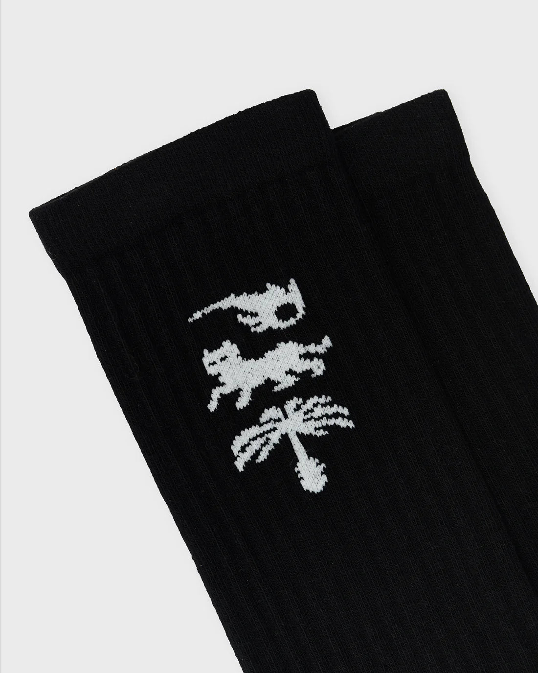 AVY Organic Crew Socks Black/White