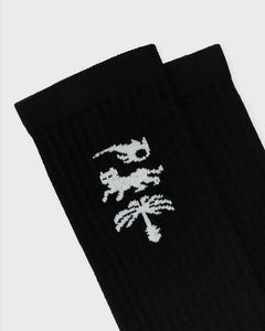 AVY Organic Crew Socks Black/White