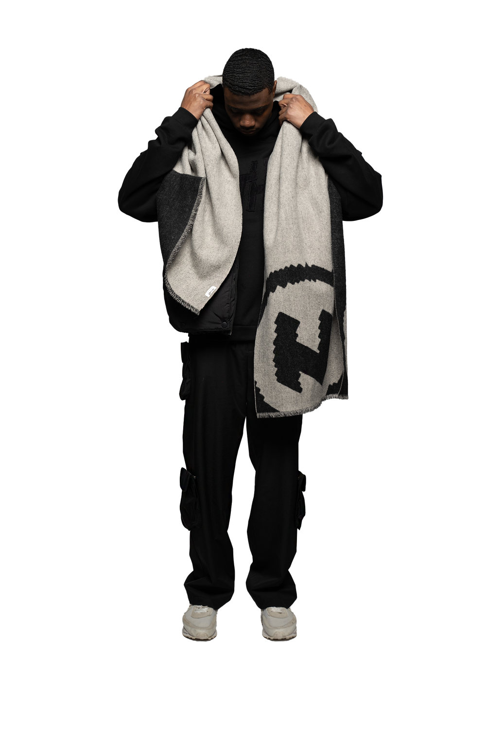 Circle Logo Scarf Black/White