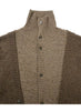 Double Layered Turtleneck Cardigan Brown