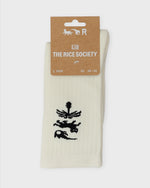 Lade das Bild in den Galerie-Viewer, AVY Organic Crew Socks Ecru/Black
