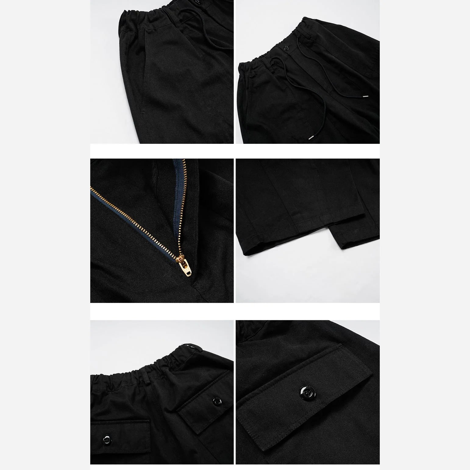 Twill Balloon Pants Black