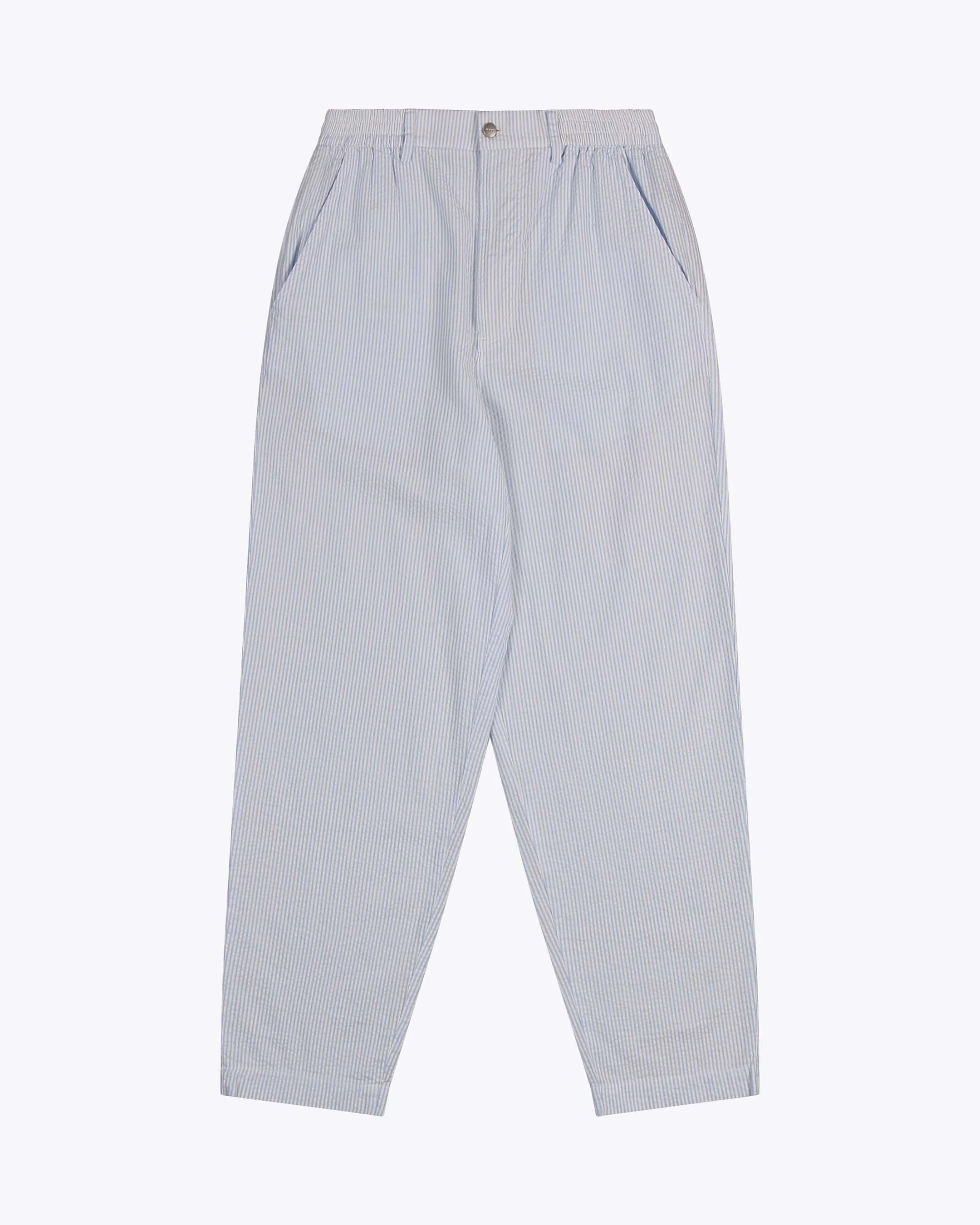 Grover Seersucker Pants Light Blue