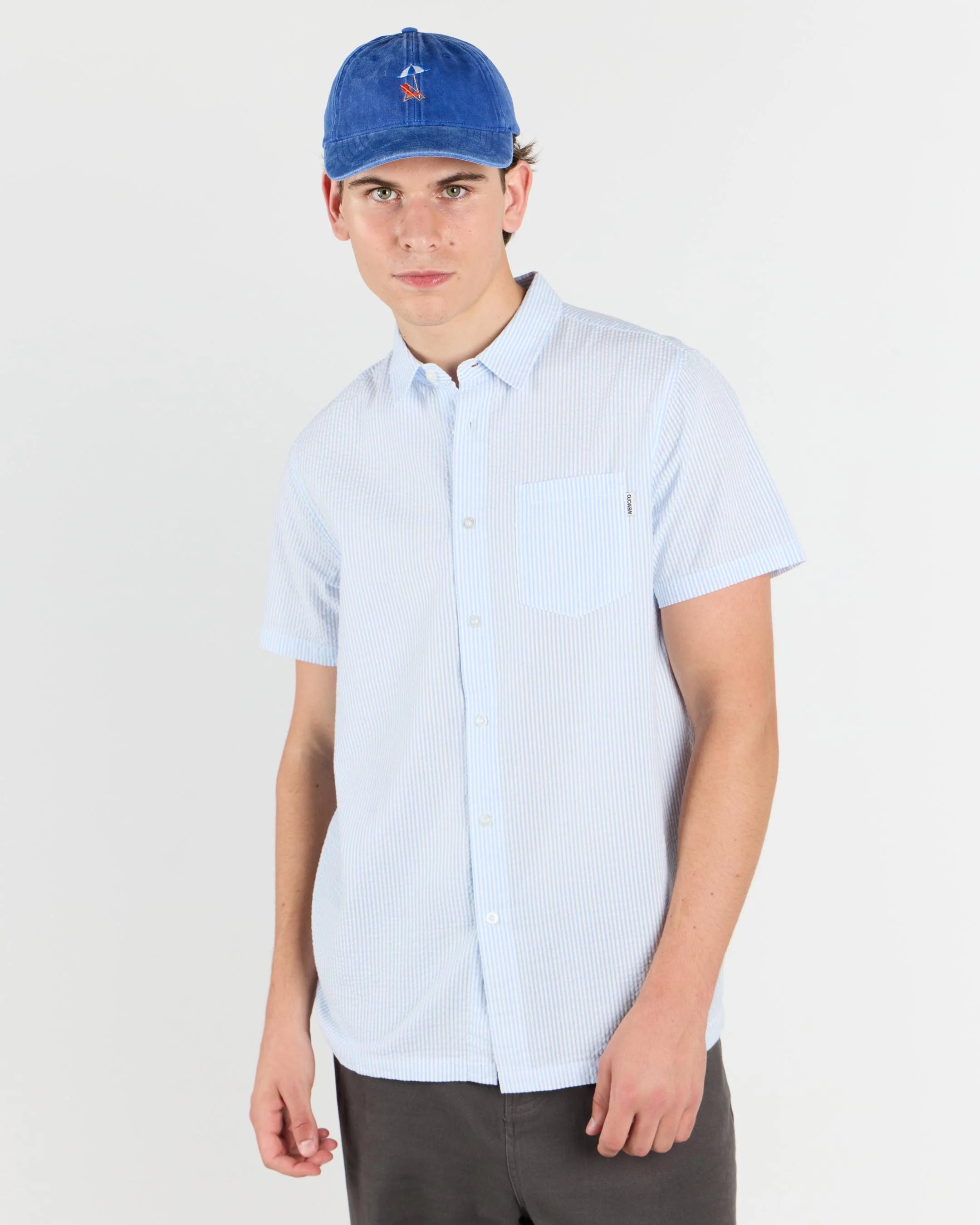 Whistler Seersucker Shirt Light Blue