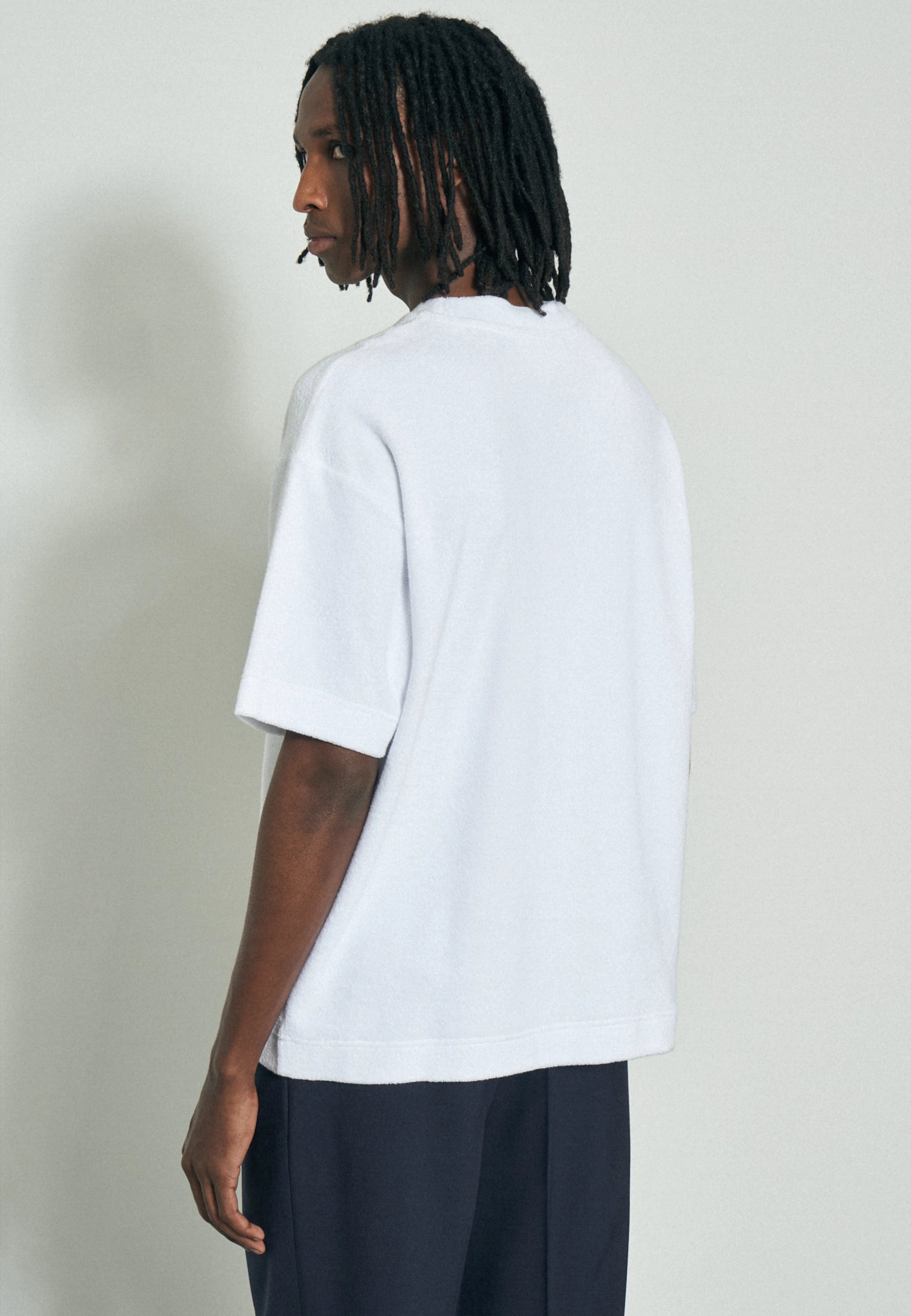 Studio Oversized Frottee T Weiß