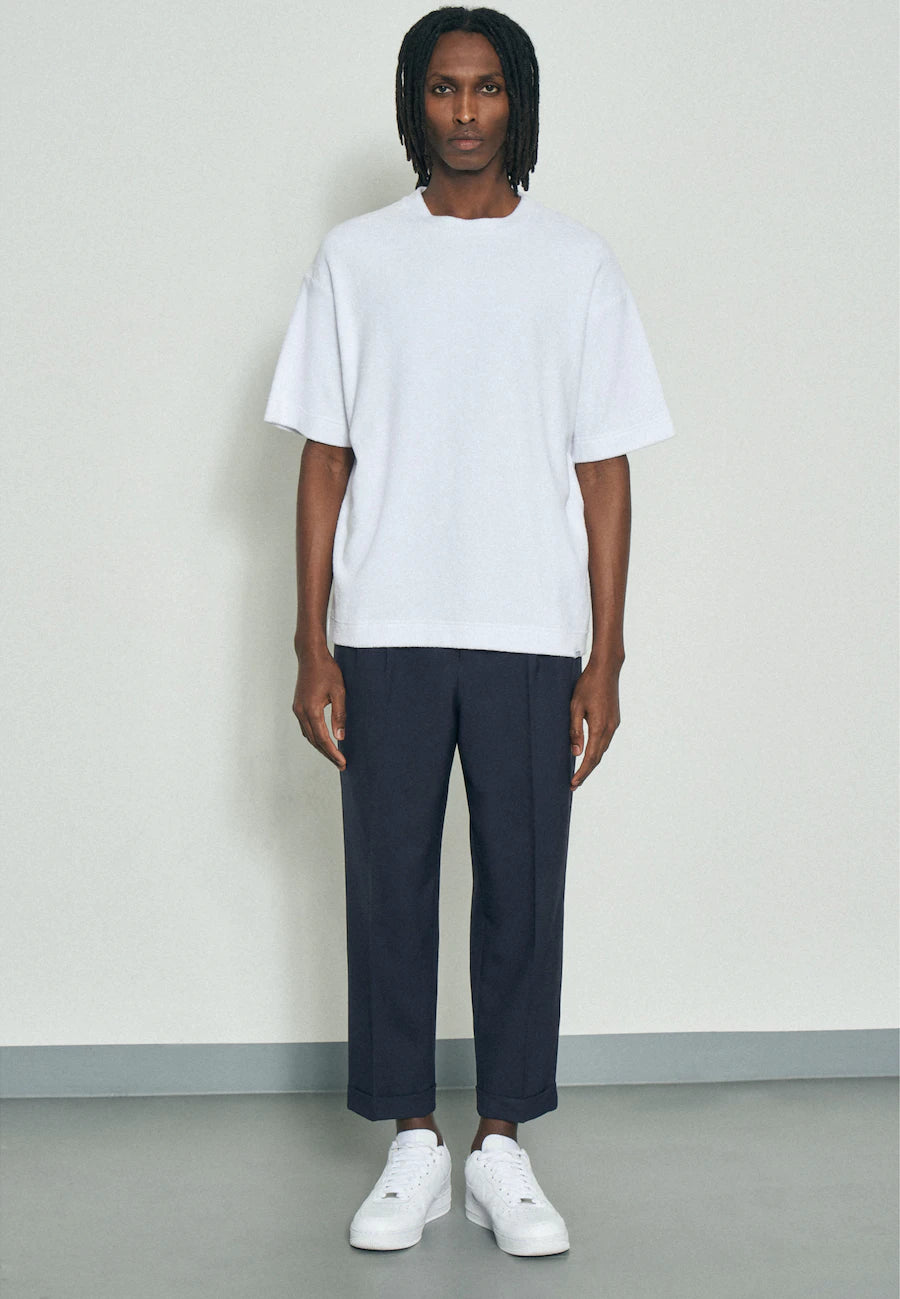 Studio Oversized Frottee T Weiß